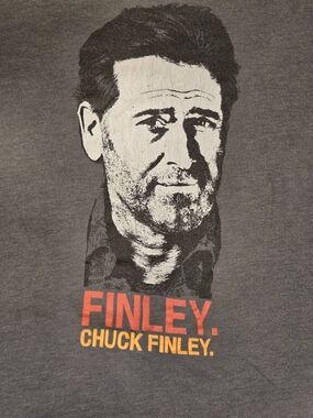 2010 Comic Con Exclusive Burn Notice Chuck Finley Tee - SDCC - Bruce Campbell XL